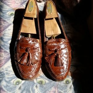 Bragamo by COLE HAAN WOVEN TASSEL LOAFERS
